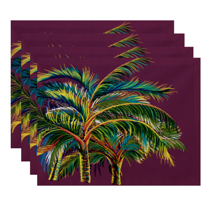 Widger Polyester Floral Rectangle Placemat