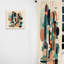 Œuvre d'art minimaliste bleue et orange I - Rideau moderne - Velours obscurcissant - 1 panneau-1339035433
