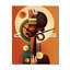 Déesse tribale africaine - Illustration graphique III - Horloge murale abstraite-99637100
