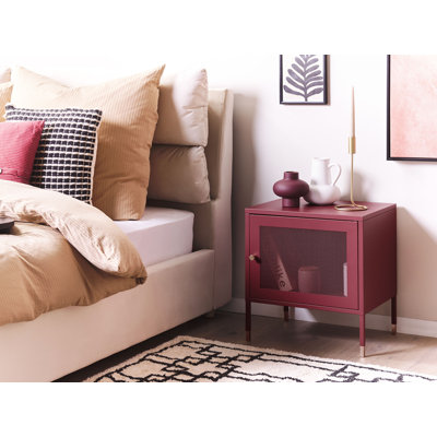 Kirran 45cm W Steel Bedside Table