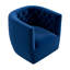 Chaise pivotante en velours bleu foncé Delaney-1437598625