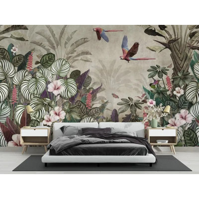 Murale nature jardin tropical