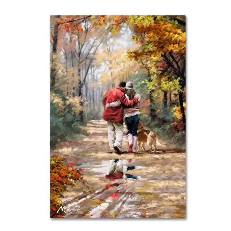 " Couple Walking " by The Macneil Studio, 32" H x 22" W x 2" D