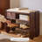 Modern minimalist solid wood shoe changing stool