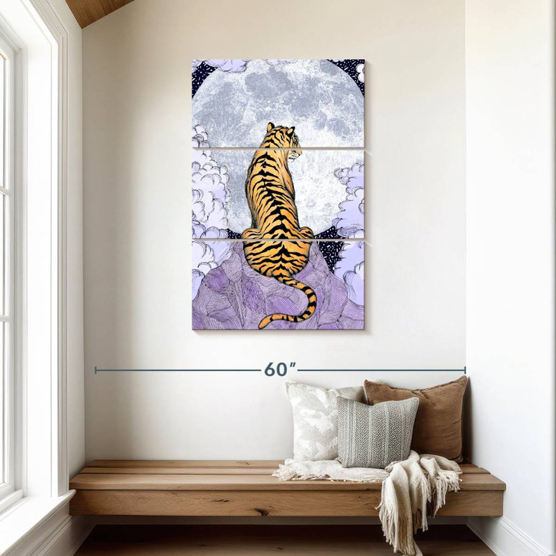 Brampt Tiger Moon I, 45" H x 28" W