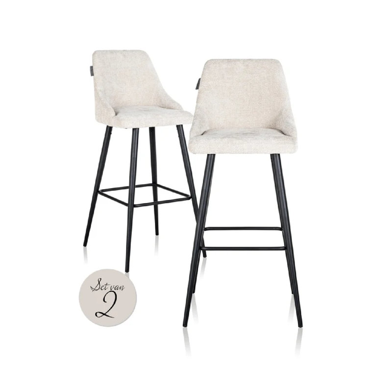 Brooke Stool, Cream, Bar Stool (31" Seat Height)