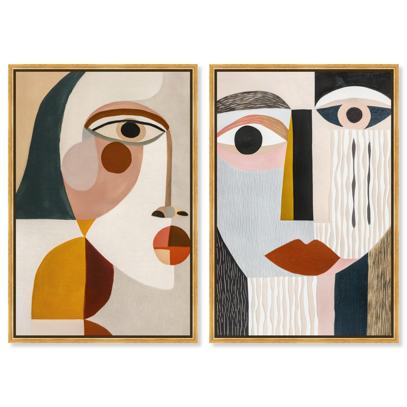 «Split Personalities», reproduction d'art sur toile par Art Remedy, cadre doré, 36 x 54, 55" H x 37" W, Gold Frame