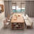 Brown Rectangular Solid Wood with 3 drawers desk-1945057063