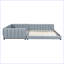 Lit plateforme tapissier grand et simple TG, lit mère et enfant, similicuir-210774278