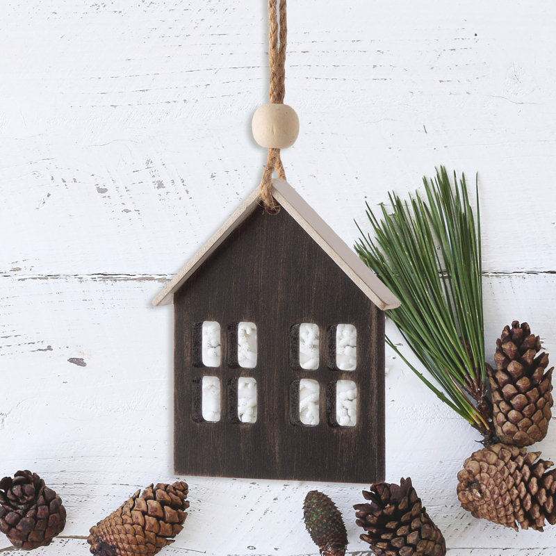 Ornement photo en bois et fer de noël