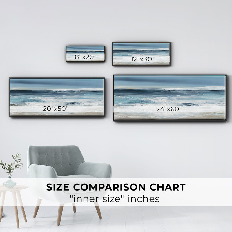 Long Beach- Framed Canvas, 24" H x 60" W