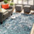 Thorold Abstract Blue/Ivory Area Rug-443099778