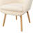 Charlie Wingback Sherpa Armchair with Solid Wood Legs-1106569848