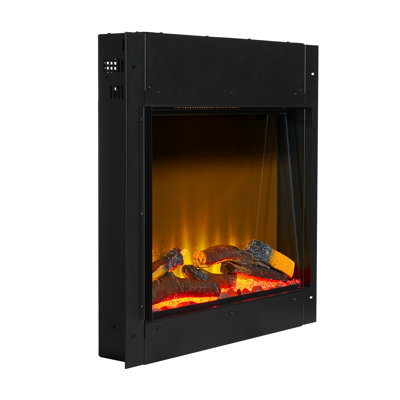 Adela Belfry Heating 61.3cm W Black Electric Fireplace with 6824 BTU