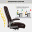 181kg Capacity  Ergonomic PU Leather Office Chair, Adjustable Lumbar Support & Flip-Up Arms-2032688081