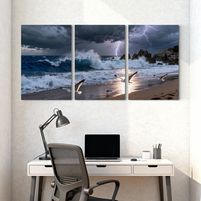 Ensemble de 3 toiles d'art urbain, H 30 po x l 60 po