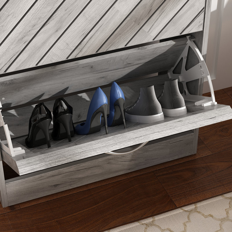 Rangement à chaussures 12 paires, Gris clair