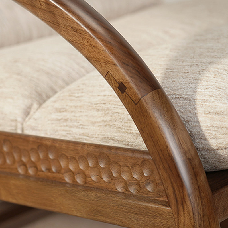 Chaise berçante ergonomique en bois massif