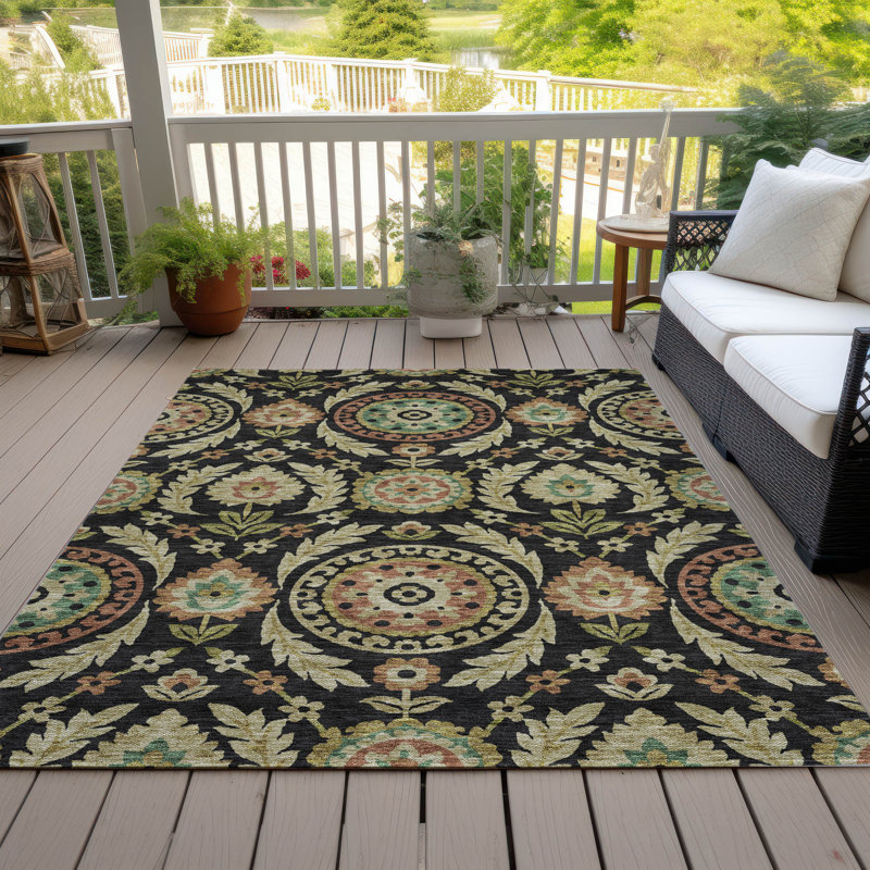 Mahaney Floral Indoor Rug, Rectangle 2'6" x 3'10"