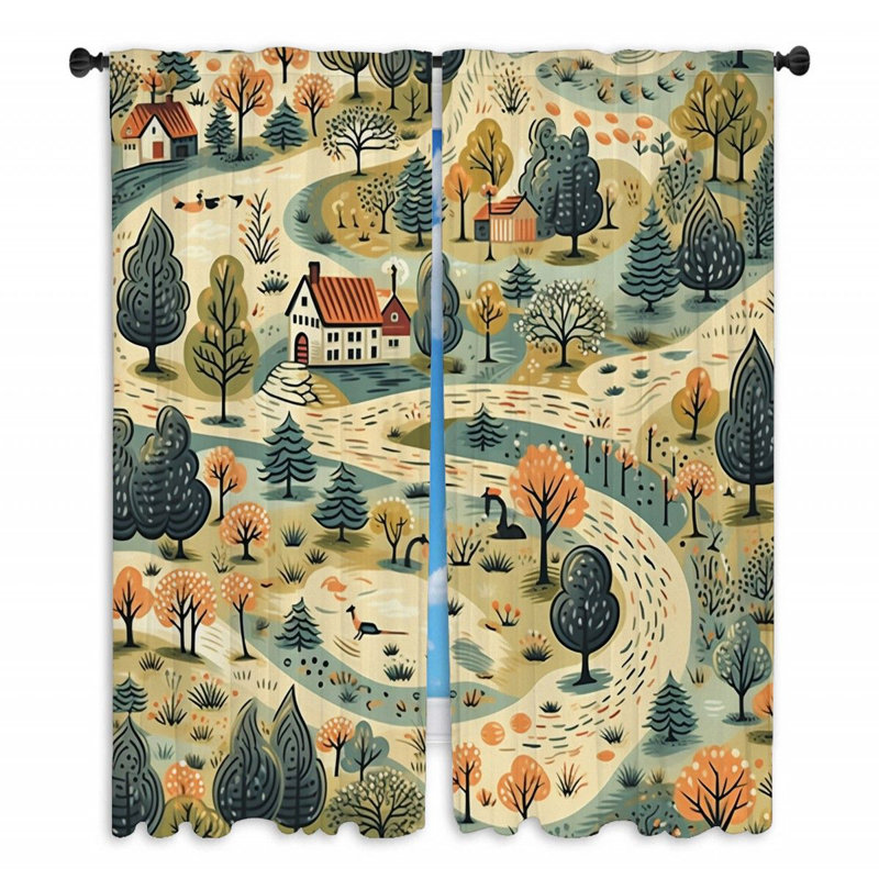 Joette Room Darkening Curtain Pair, 40" W x 84" H