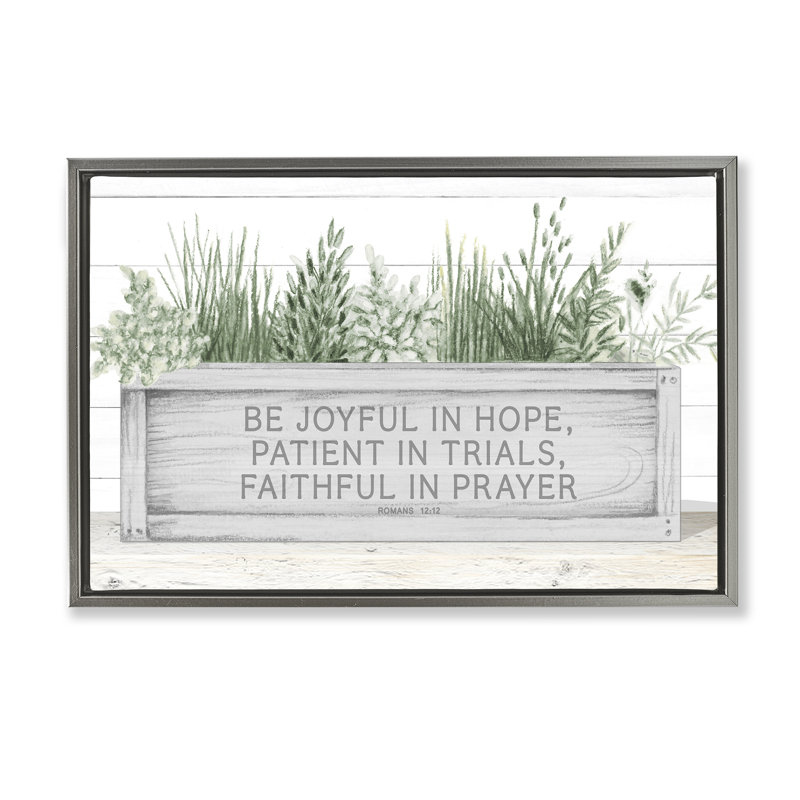 Cadre flottant Be Joyful Flower Box, design par Janice Gaynor, H 21 po x l 31 po, Cadre flottant gris lustré