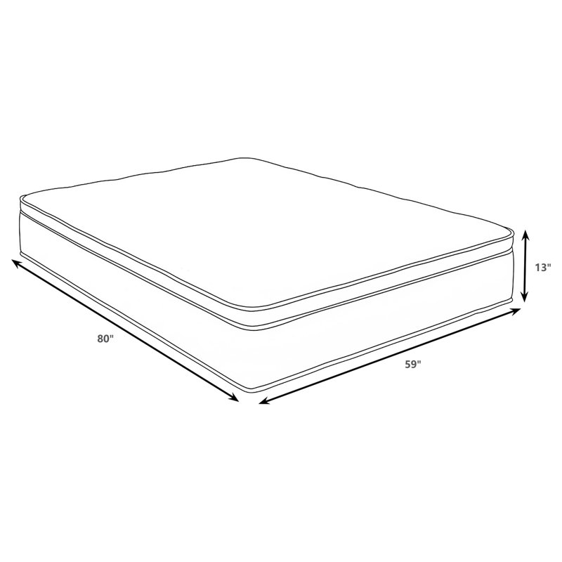 Matelas hybride en mousse viscoélastique de 13 po Braefell, Queen