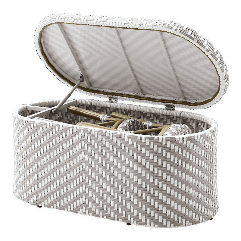 Ensemble bistro extérieur L 39,25 po Nassene, Gris / blanc