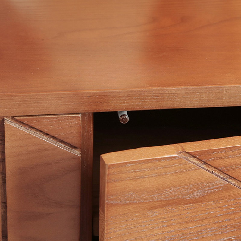 Retro Minimalist Solid Wood Sideboard, Brown