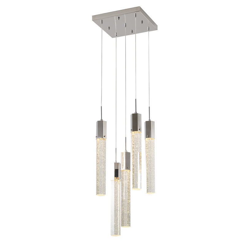 Lustre en cristal 5 lumières Arjanne , Chrome