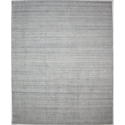 Super Grass Hand loomed Rug Silver
