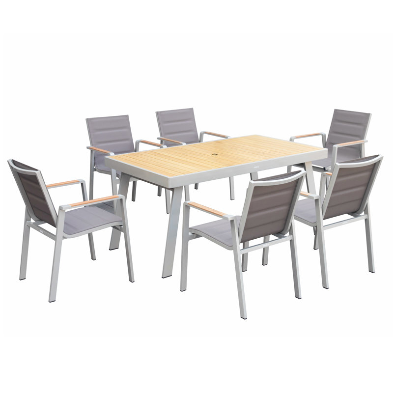 Nofi Outdoor 7 - Piece Dining Set, Brown