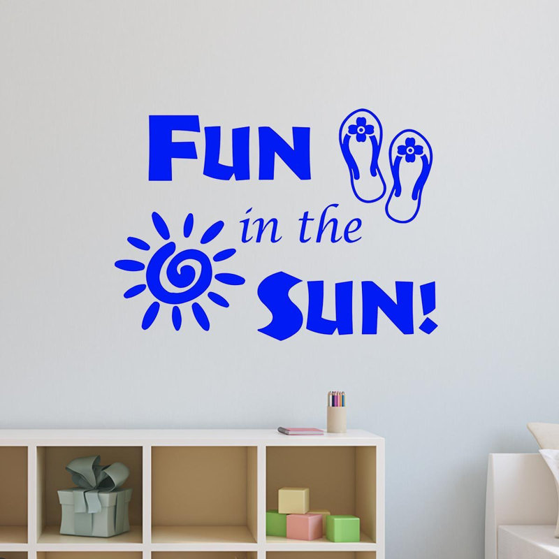 Adhésif décoratif «Fun in the Sun», H 22 po x L 30 po, Bleu