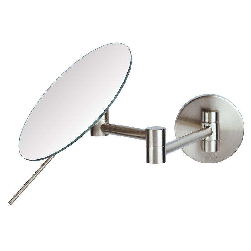 7.75" Wall Mount Magnified Makeup Mirror