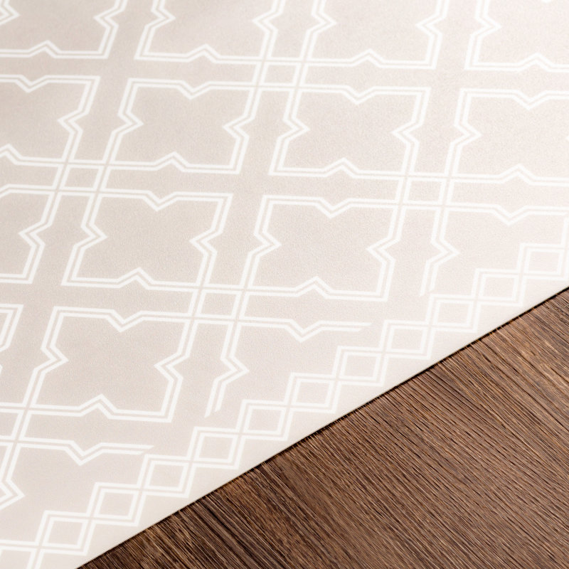 Bluejacket Vinyl Geometric Indoor Rug, Rectangle 2' x 3'11"