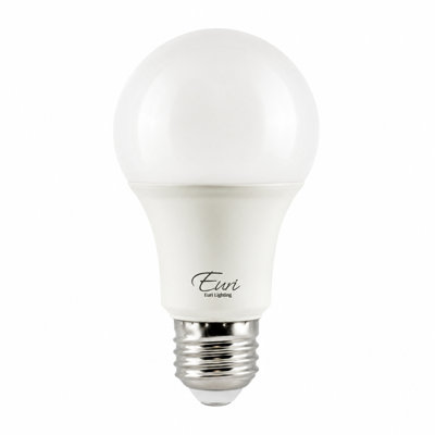 Euri Lighting A19 LED Bulbs, 9W, 810 lm, 60W Eq., 5000K, E26, CEC, UL, 2-Pack