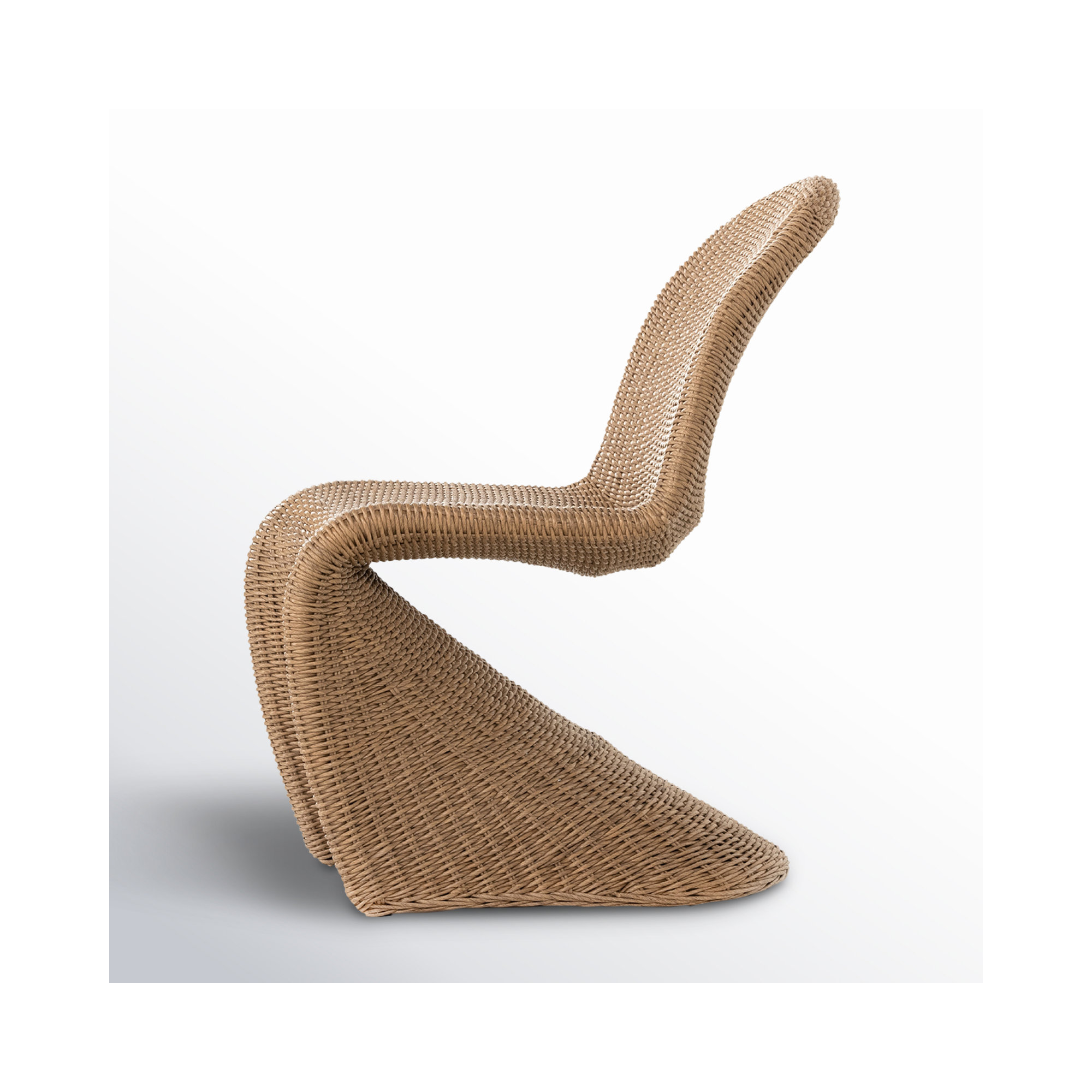 Daughtery Wicker Dining Side Chair, Neutral Tan