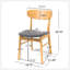 Ensemble de table de salle à manger 5 pièces avec une table à structure en bois massif et 4 chaises rembourrées en bois massif pour la salle à manger-297245817