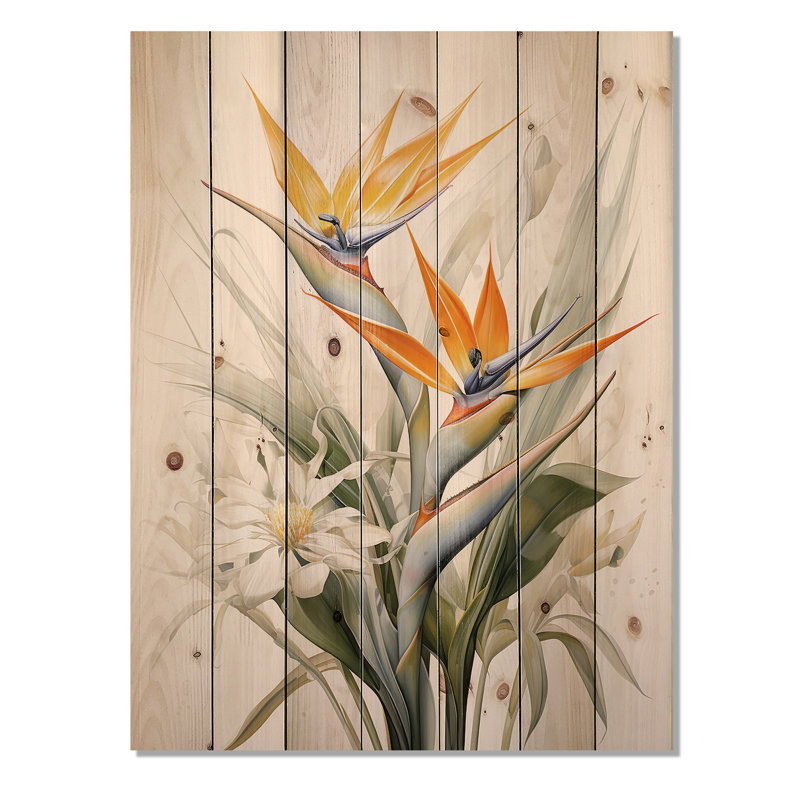Myrtille - Décoration murale en bois floral sur bois de pin naturel, H 32 po x l 24 po