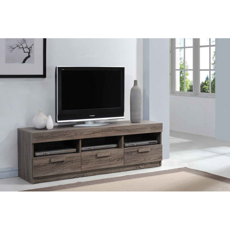 Rustic Oak Finish TV Stand