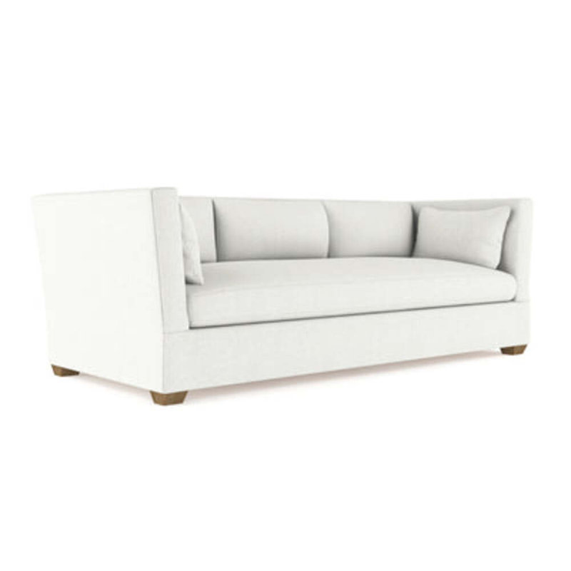 Rivington Flare Square Track-Arm Sofa, 31" H x 96" W x 37" D, Box Weave Linen Haze, Weathered