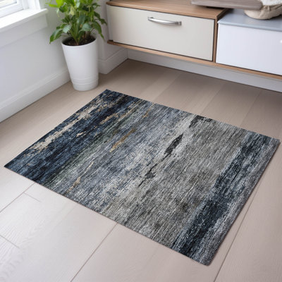 Premium Machine Washable Lyndhurst AMF1195 Abstract Rug