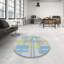 Tapis jaune/bleu à motifs-1765717268