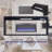 44 Inch In Wall Recessed  Electric Fireplace With Remote And Multi Color Flame & Emberbed, Led Light Heater