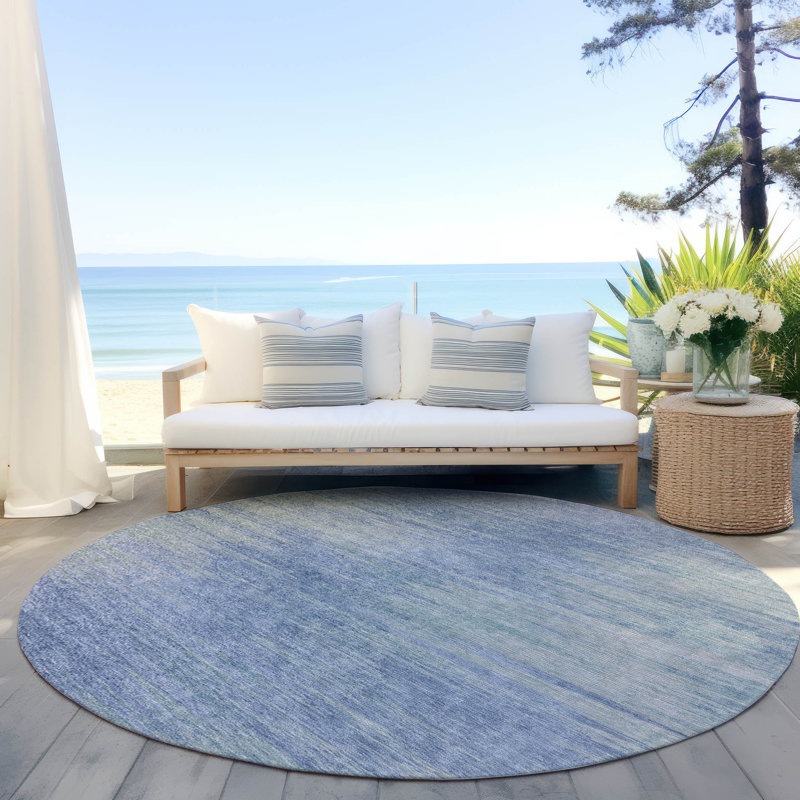  Malchow Non-Slip Indoor Outdoor Door Mat, Round 8'