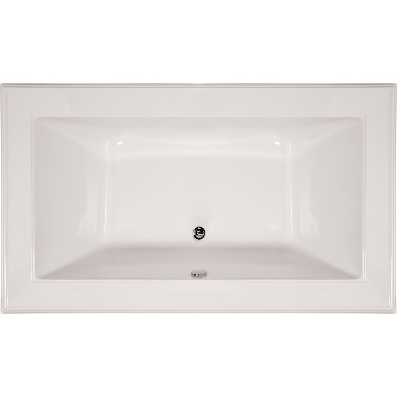 Angel 72'' x 42'' Air Acrylic Bathtub, Almond, Polished Chrome