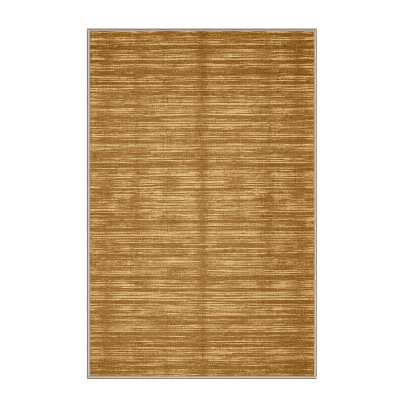 Tapis brun uni lavable à la machine
