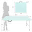 Table portative bleue de 4 pieds, pliable pour les activités intérieures et extérieures, charge de 135 kg, table pliante idéale pour la maison avec capacité de charge et utilisation, rangement facile, surface, événements appropriés-768050028