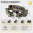 Tommy Wicker 10-Person Modular Outdoor Sectional Seating Group With Swivel Chairs And Cushions, Patio Conversation Set With Fire Pit Table-1201070200