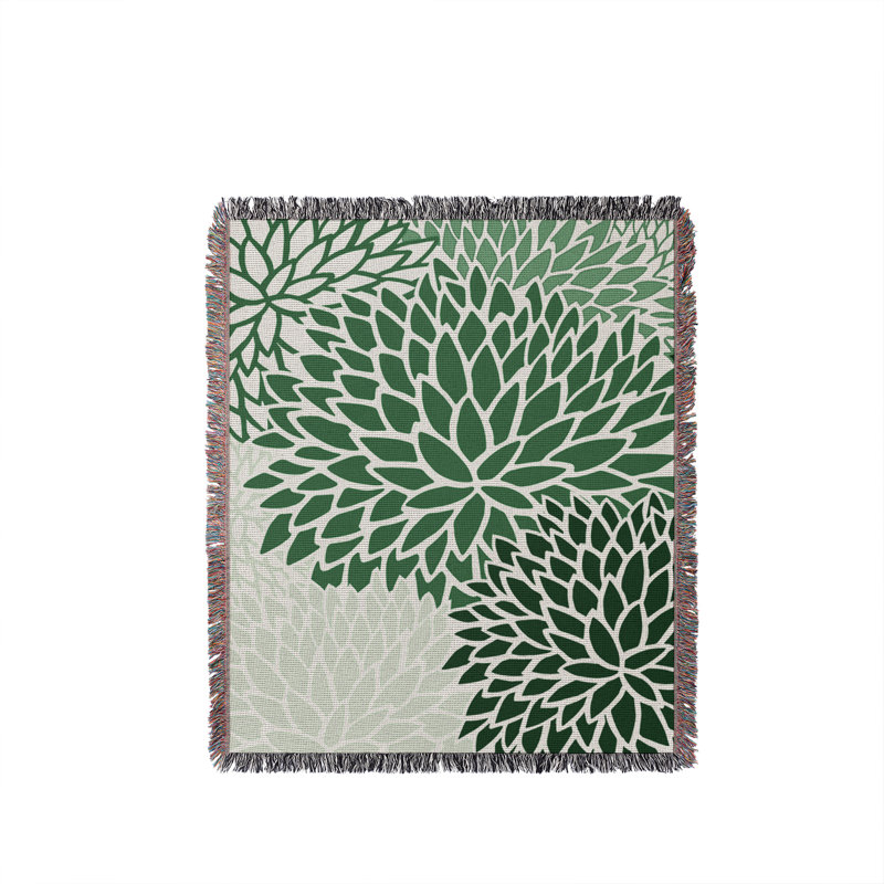 Jeté en coton Arlo, 50 x 60, Vert