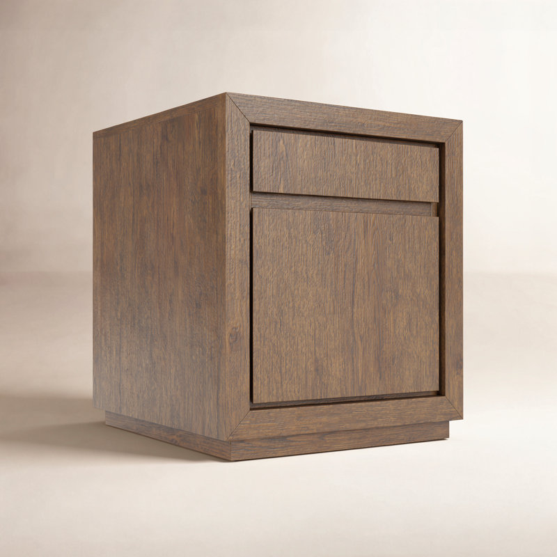 Chris 23'' H Solid Wood Filing Cabinet, Brown
